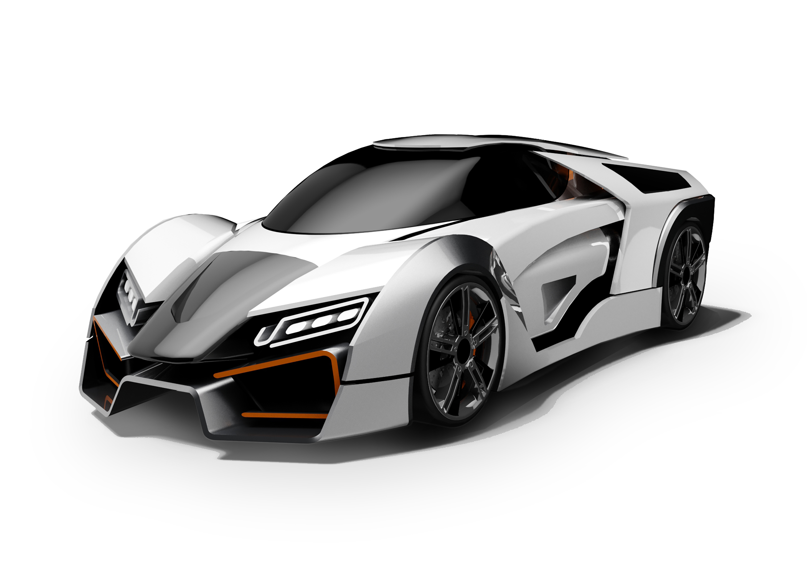 跑车外壳造型 STP IGS格式